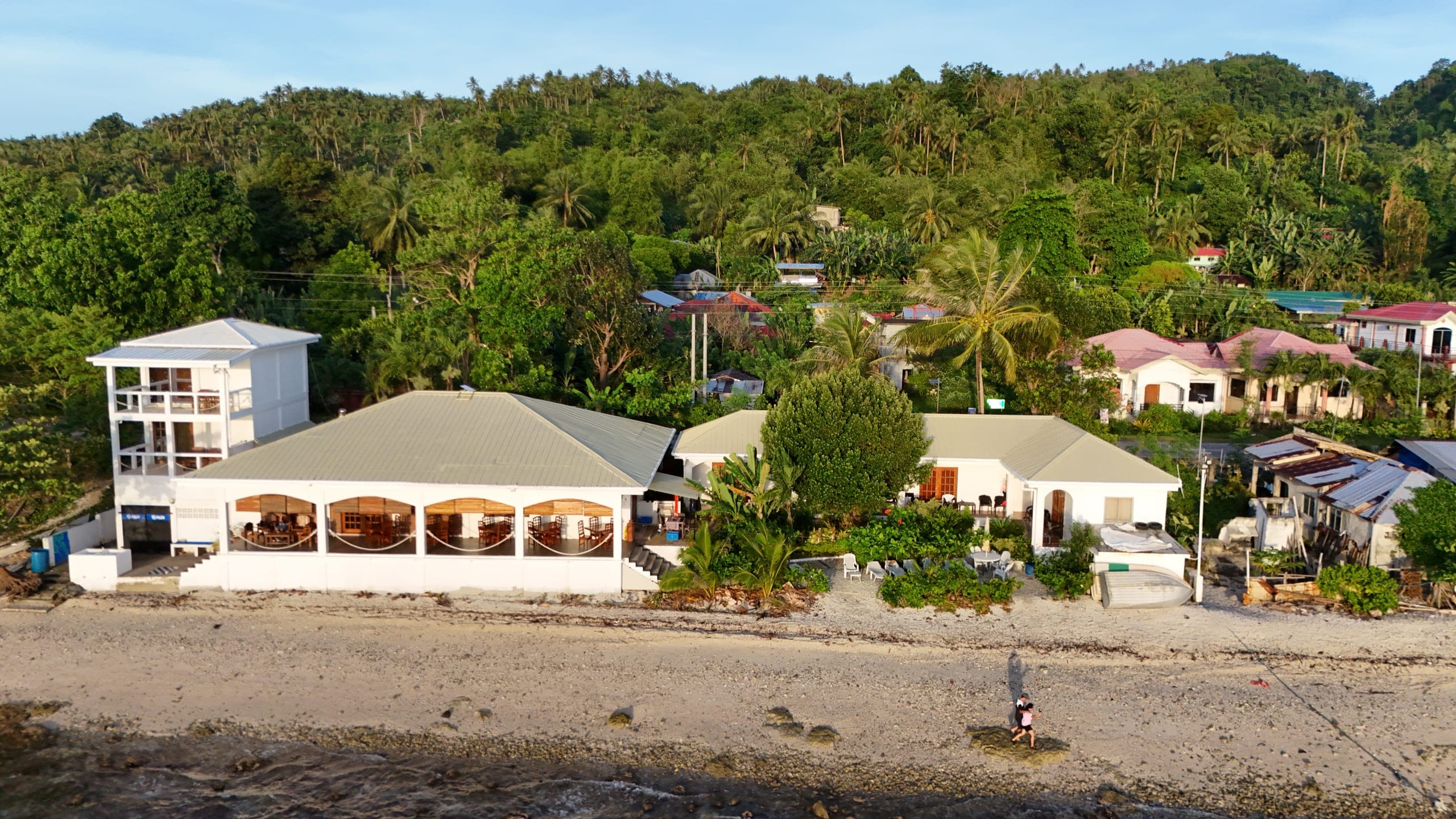 Restaurant terrace overlooking Sogod Bay