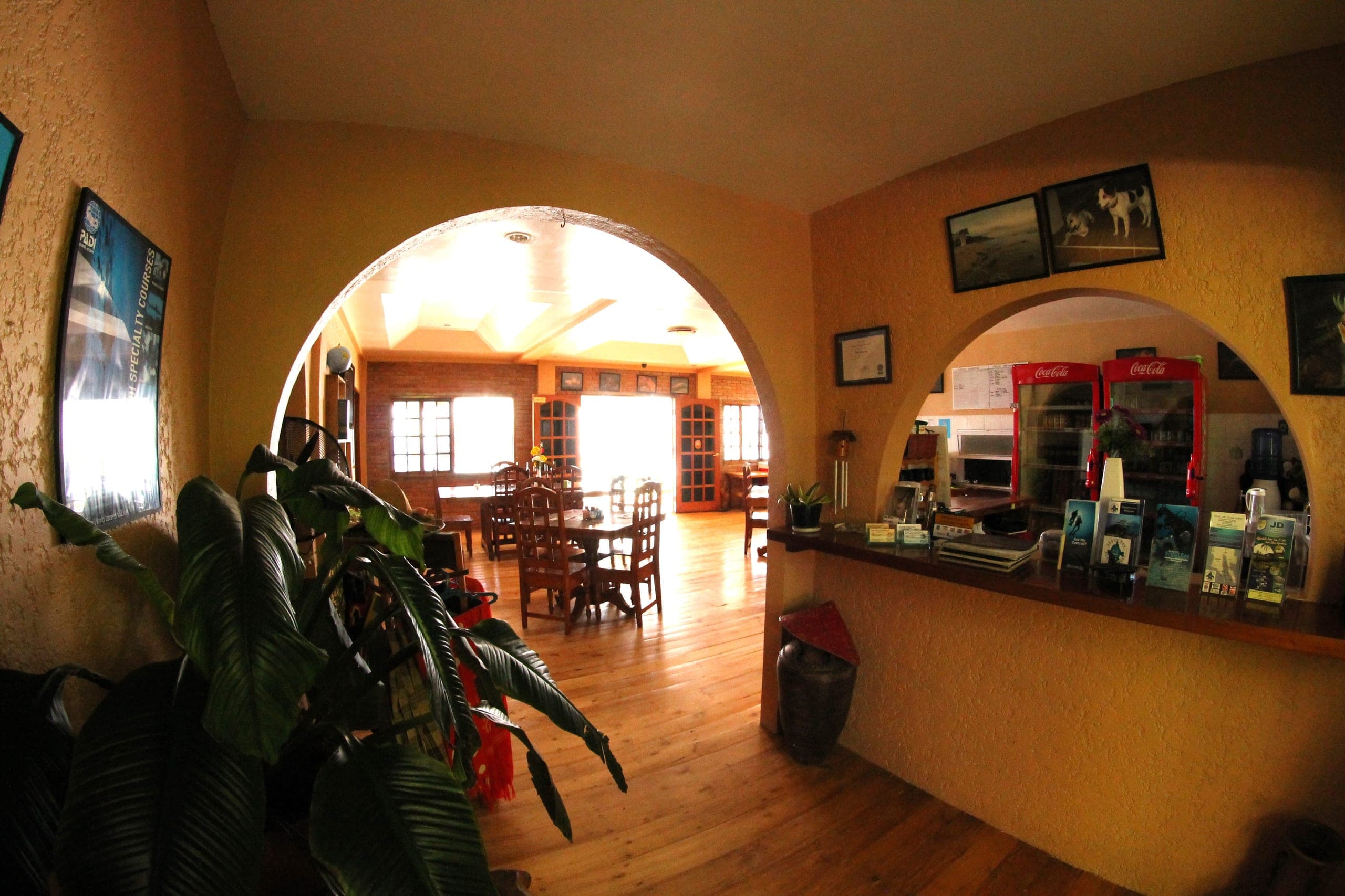 Resort reception area